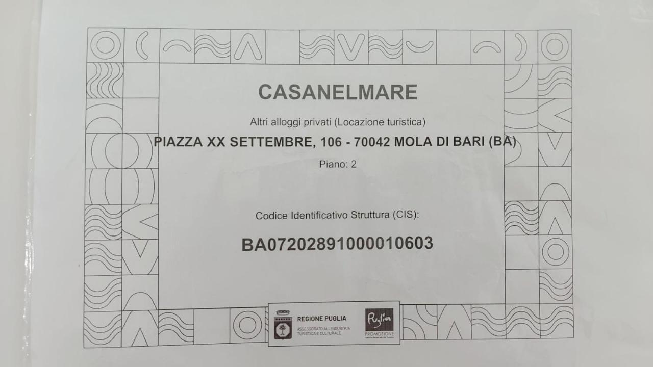 Casanelmare Apartman Mola di Bari Kültér fotó